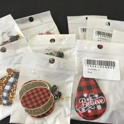 Lot of fall & Christmas foam earrings