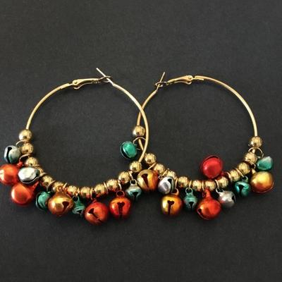 Pretty fall hoop earrings