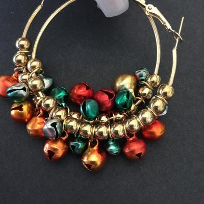 Pretty fall hoop earrings