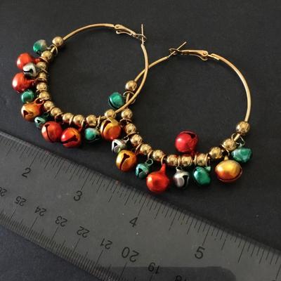 Pretty fall hoop earrings