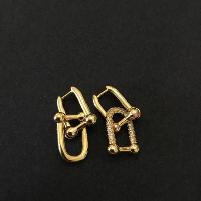Very nice gold tone Crystal rhinestone dangle earrings
