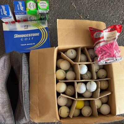 KSG031-Golf balls and tees lot