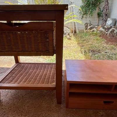 KSG074-Wooden File Organizer and Wooden Nightstand