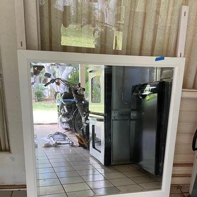 KSG084 - Large White Framed Mirror 