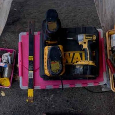 KSG091 Dewalt Cordless Impact Driver And Assorted Tools 