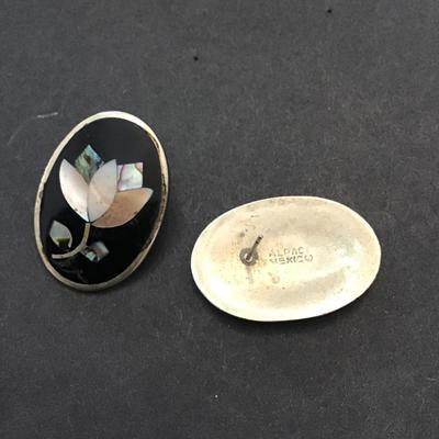 Vintage, alpaca Mexico, silver earrings