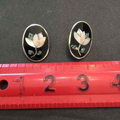 Vintage, alpaca Mexico, silver earrings