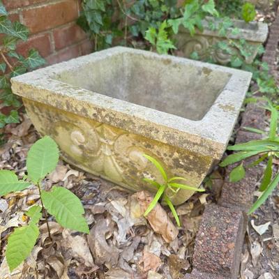Pair of concrete planters