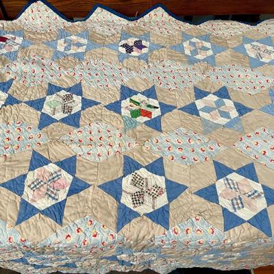 Sale Photo Thumbnail #227: Measures approximately 54.5" wide x 44" long.

May have some age-related staining and/or frayed areas.