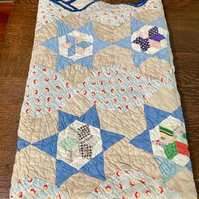 Sale Photo Thumbnail #231: Measures approximately 54.5" wide x 44" long.

May have some age-related staining and/or frayed areas.
