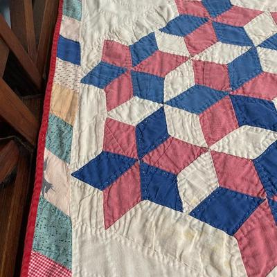 Sale Photo Thumbnail #243: Measures 78" wide x 76" long.

May have some age-related staining and/or frayed areas.