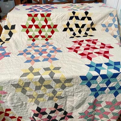 Sale Photo Thumbnail #239: Measures 78" wide x 76" long.

May have some age-related staining and/or frayed areas.