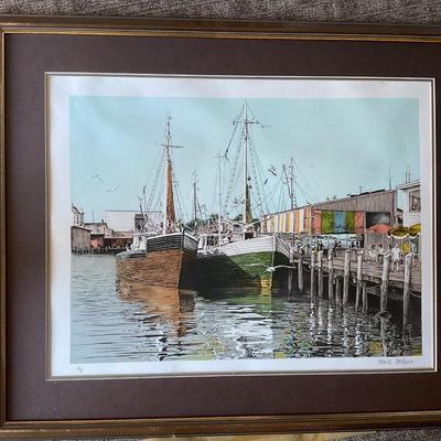 Fisherman’s Warf lithograph signed and number