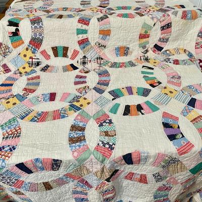 Sale Photo Thumbnail #261: Measures approximately 64" wide x 80" long.

May have some age-related staining and/or frayed areas.