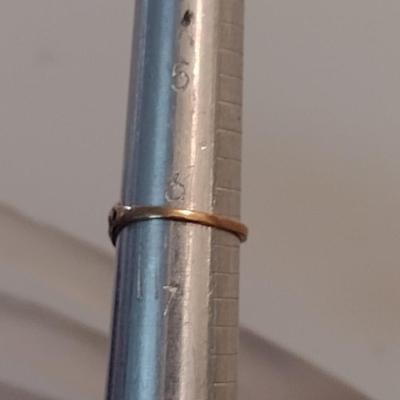 10 Karat Plumb Yellow Gold Monogrammed 'M' Ring- Approx Size 6 1/4 and Total Weight 1.3 Grams (#2)