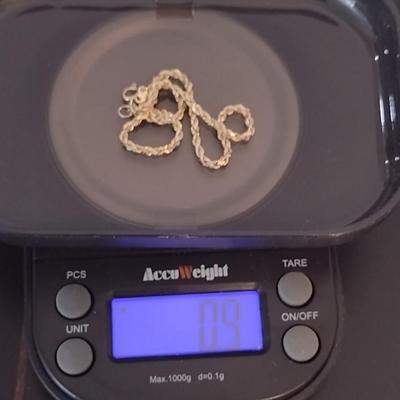 14 Karat Yellow Gold Bracelet- Approx 7 1/4" Long and Total Weight 0.9 Grams (#3)