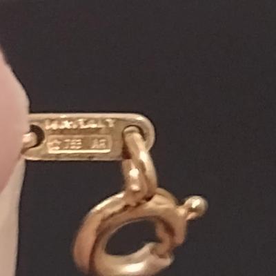 14 Karat Yellow Gold Bracelet- Approx 7" Long and Total Weight 1.0 Grams (#6)