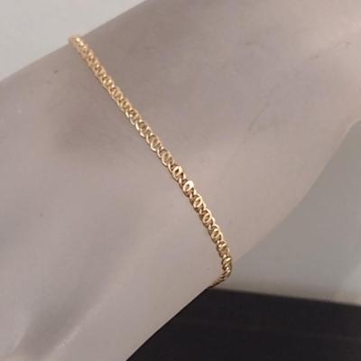 14 Karat Yellow Gold Bracelet- Approx 7" Long and Total Weight 1.0 Grams (#6)