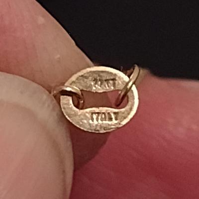 14 Karat Yellow Gold Necklace- Approx 17 3/4" Long and Total Weight 1.1 Grams (#8)