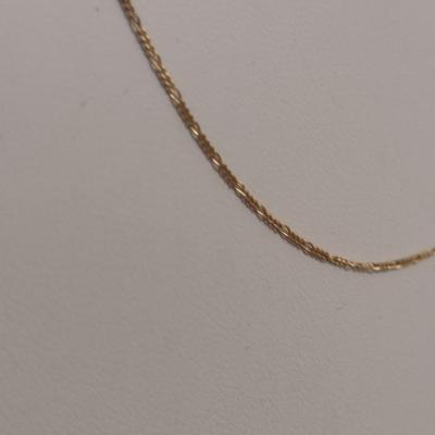 14 Karat Yellow Gold Necklace- Approx 17 3/4" Long and Total Weight 1.1 Grams (#8)