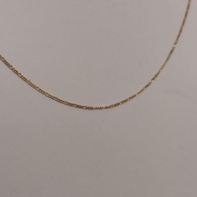 14 Karat Yellow Gold Necklace- Approx 17 3/4" Long and Total Weight 1.1 Grams (#8)