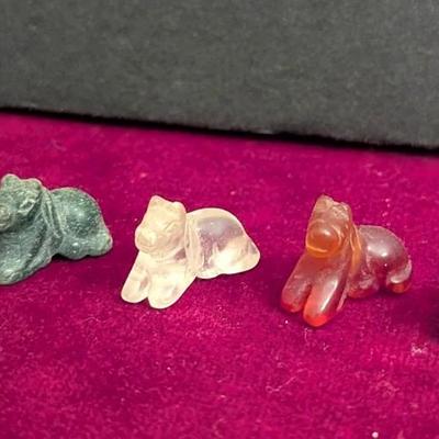 Tiny Hand Carved Stone Horse Figurines #22