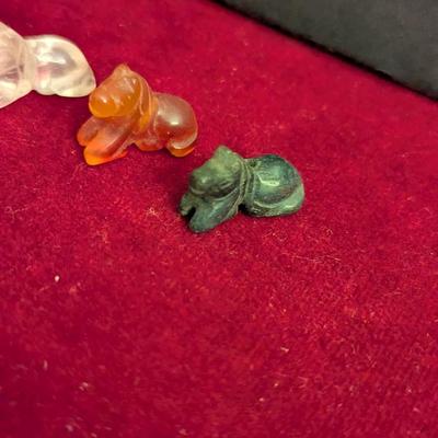 Tiny Hand Carved Stone Horse Figurines #22