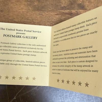 Sale Photo Thumbnail #188: A USPS Oistmaek Gallery Limited Edition. Framed items includes a 15-stamp block of 32c Classic American Dolls, a First Day Cover, and a commemorative coin.  Great addition to any stamp or doll lover’s collection.