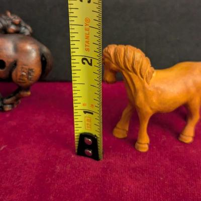 Japanese Boxwood Hand Carved Netsuke Horses #26
