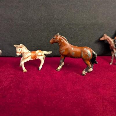 Metal & Porcelain Miniature Horse Figures #29