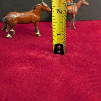 Metal & Porcelain Miniature Horse Figures #29
