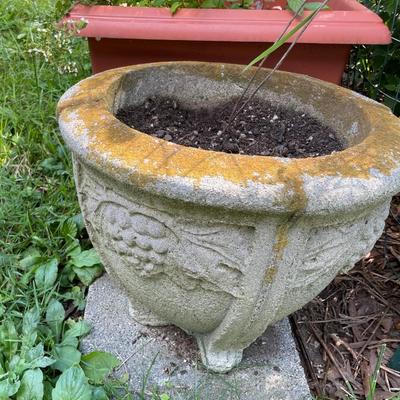 Sale Photo Thumbnail #475: Planter contains a mint plant.