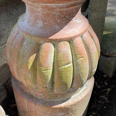 Sale Photo Thumbnail #483: The pineapple stands approximately 26" tall and the other fountain is approximately 26.5" tall.