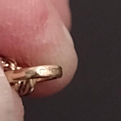 14 Karat Yellow Gold Necklace with Anchor Pendant- Approx 21" Long and 6.0 Grams (#10)