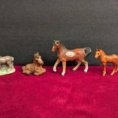 Vintage China/Porcelain/Resin Horse Figurines 1 Is A Wade Whimsies From England #32