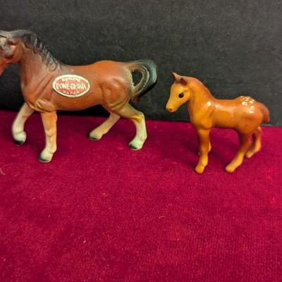 Vintage China/Porcelain/Resin Horse Figurines 1 Is A Wade Whimsies From England #32