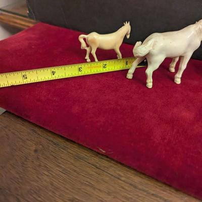 Vintage White Porcelain Horse Figures #33