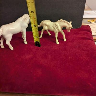 Vintage White Porcelain Horse Figures #33