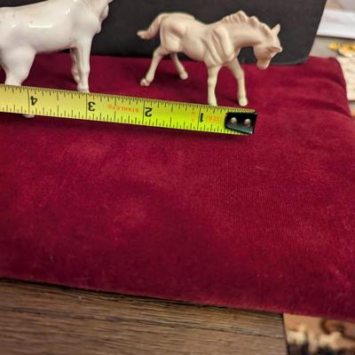 Vintage White Porcelain Horse Figures #33