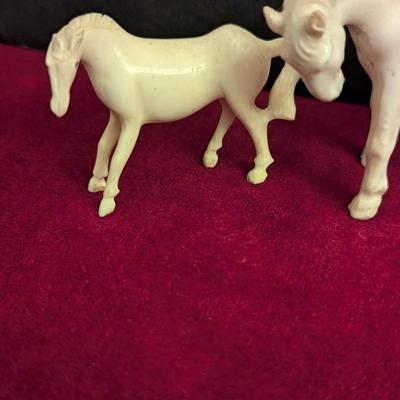 Vintage White Porcelain Horse Figures #33