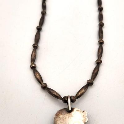 Lot #65 Sterling Southwest Style Necklace - Likely Native American - Unsigned