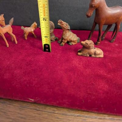 Vintage Hand Carved Horse Figures #37