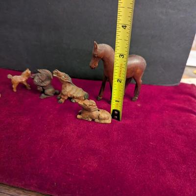 Vintage Hand Carved Horse Figures #37