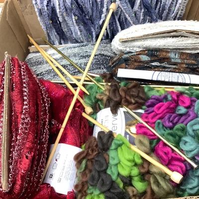 Sale Photo Thumbnail #218: You get 16 scans of yarn and material several knitting needs and a mini ironing board.
