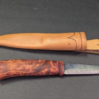 Sale Photo Thumbnail #619: Helle Norwary Outdoor Knife with Leather Sheath #11