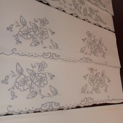 THREE SETS OF HANDCRAFTED PILLOW CASES