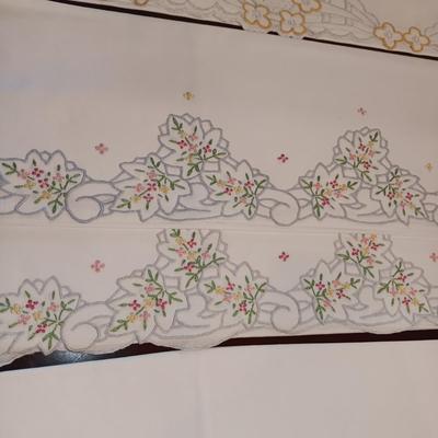 THREE SETS OF HANDCRAFTED PILLOW CASES