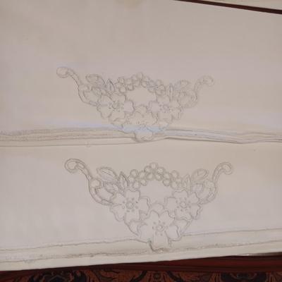 THREE SETS OF HANDCRAFTED PILLOW CASES