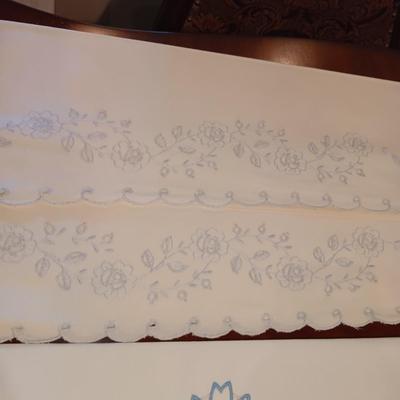 THREE SETS OF HANDCRAFTED PILLOW CASES