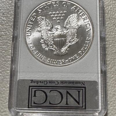 1989 MS70 Graded Silver Eagle